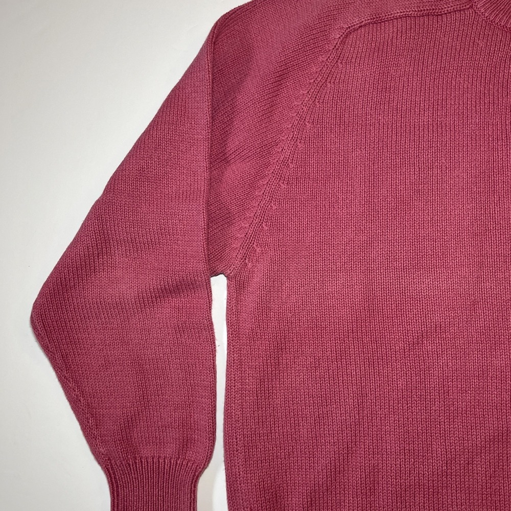 Eddie Bauer Men's XL VTG Tag Chunky Knit Crewneck Sweatshirt Mauve - Picture 7 of 11